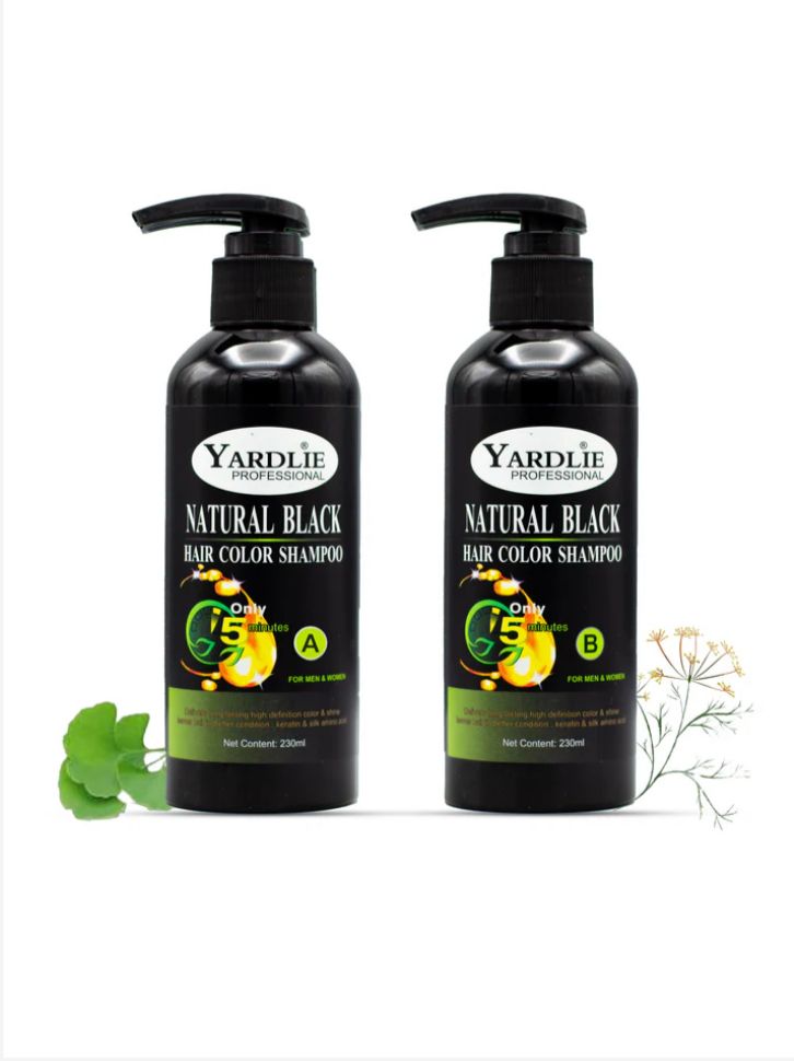 Yardlie Professional Hair Dye Shampoo Mixing Paste Natural Black 460ml.