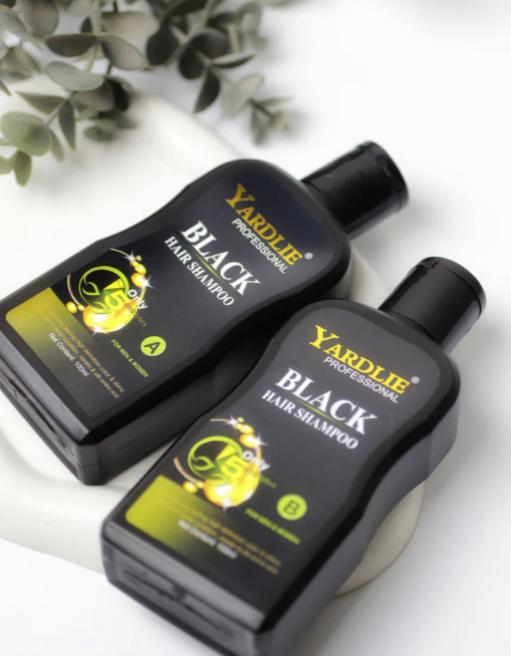 (Stock Clearance Sale) Yardlie Professional Hair Dye Shampoo Mixing Paste Natural Black 200ml.