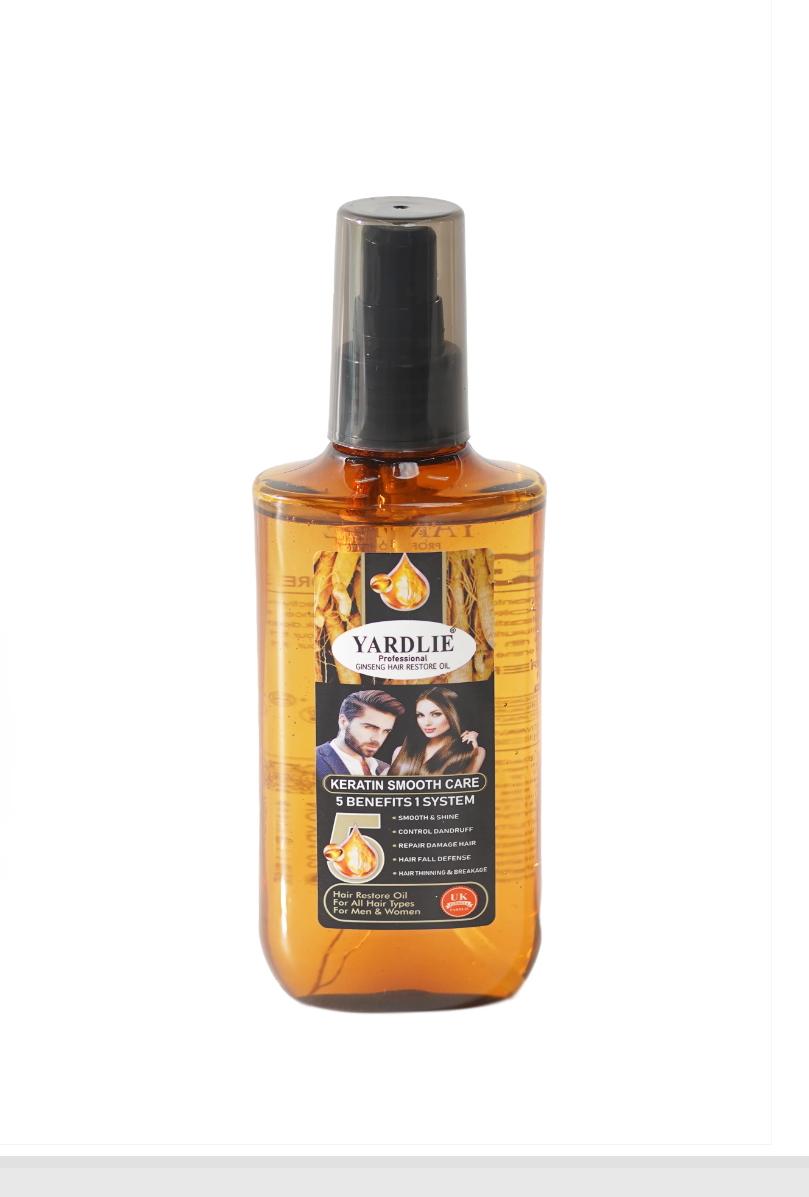 Yardlie Ginseng Oil for Hair - Volumizing, Strengthening, Shining & Anti-Hair Fall Solution