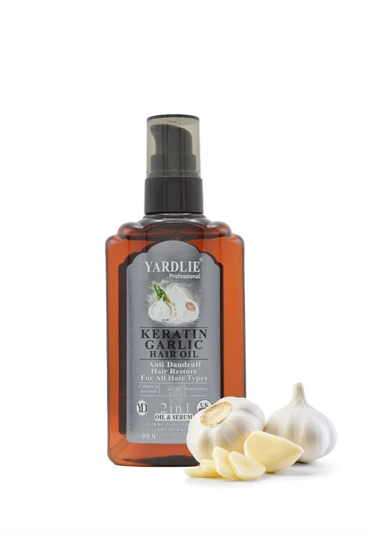 Yardlie Professional Keratin Garlic Hair Oil – Strengthen, Nourish & Revitalize Your Hair Naturally