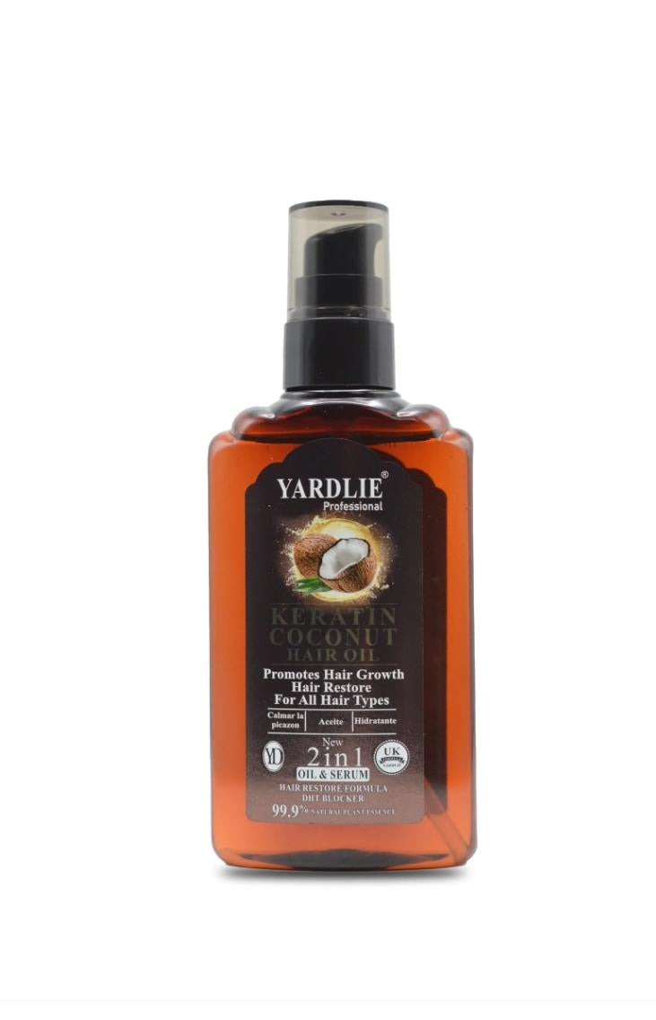 Yardlie Professional Keratin Coconut Hair Oil – Deep Nourishment & Ultimate Shine (120ml)