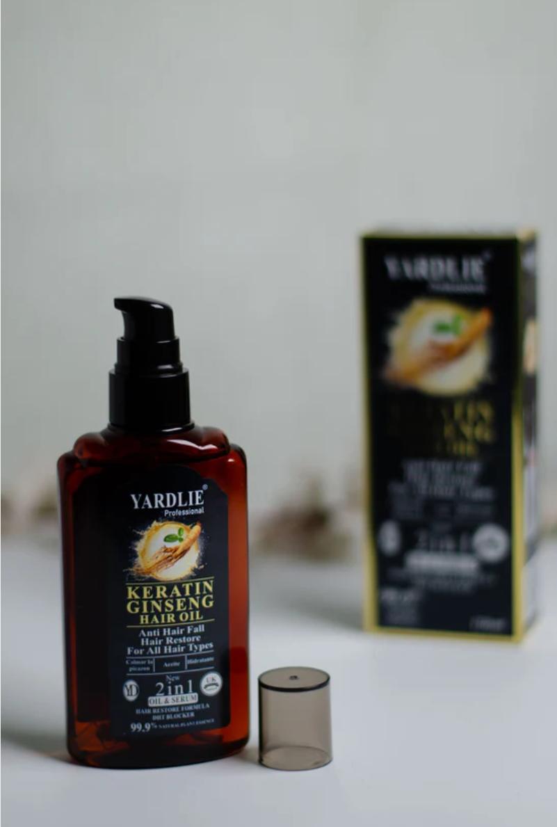 Yardlie Ginseng Keratin Hair Oil – Revitalize, Strengthen & Nourish Your Hair (120ml)