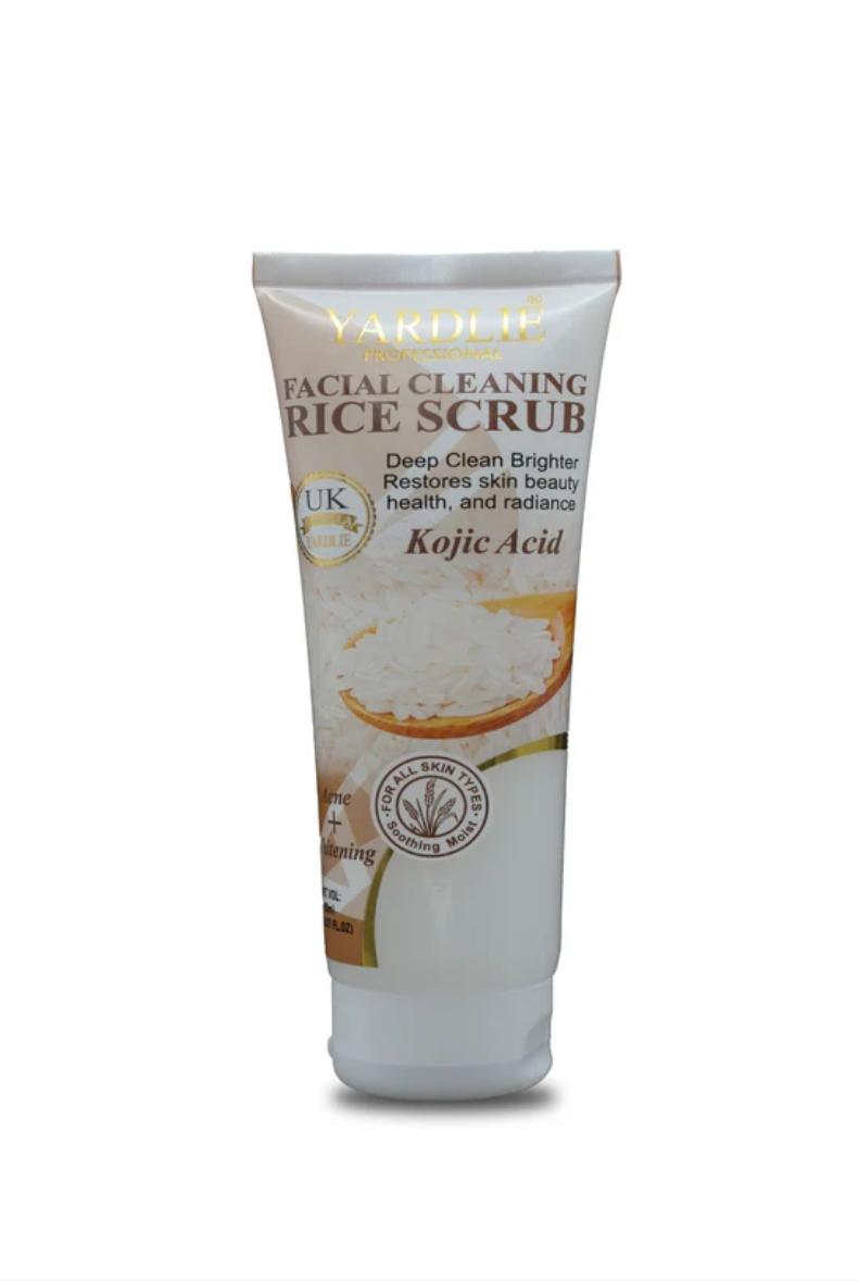 Yardlie Facial Cleaning Rice Scrub with Kojic Acid – Exfoliate & Brighten Your Skin (150ml)