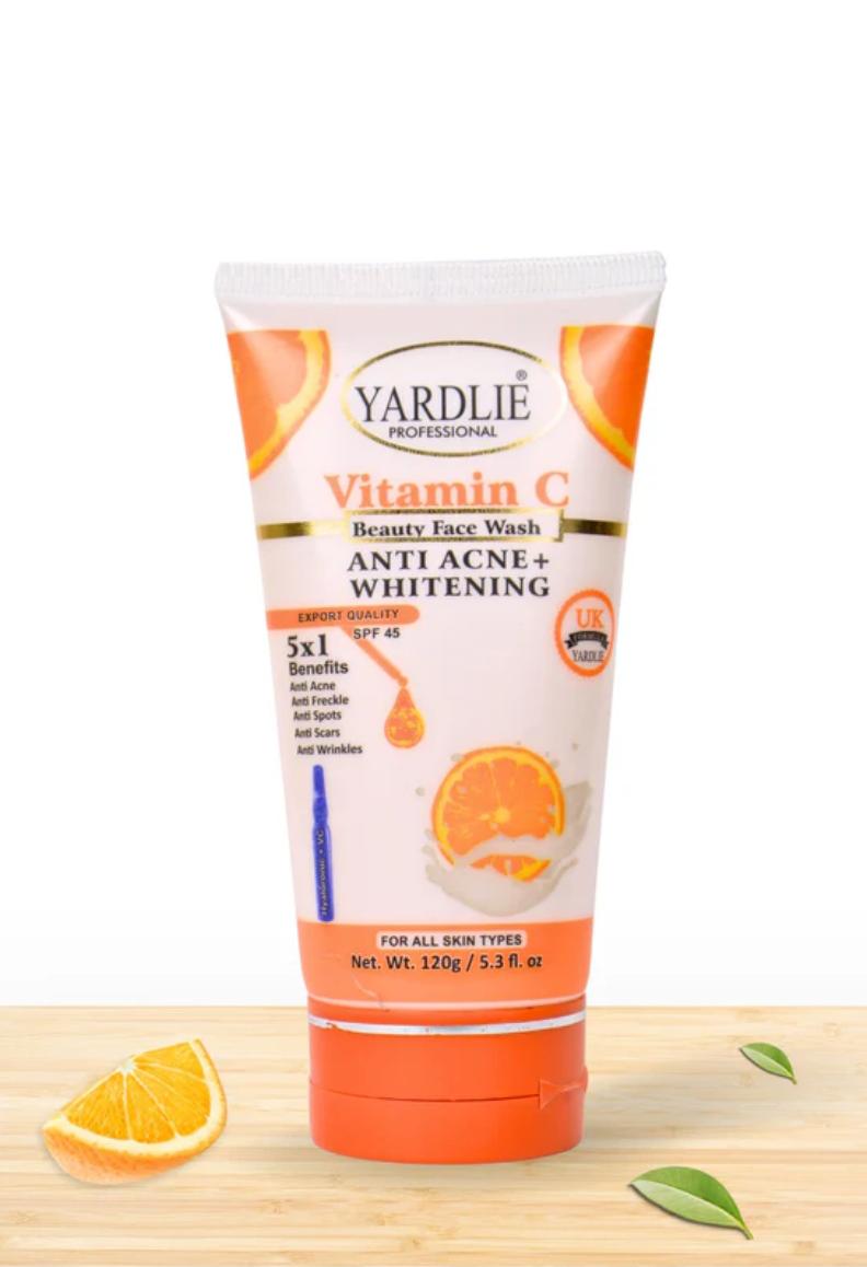 Yardlie Professional Vitamin C Face Wash 120ml – Revitalize and Brighten Your Skin