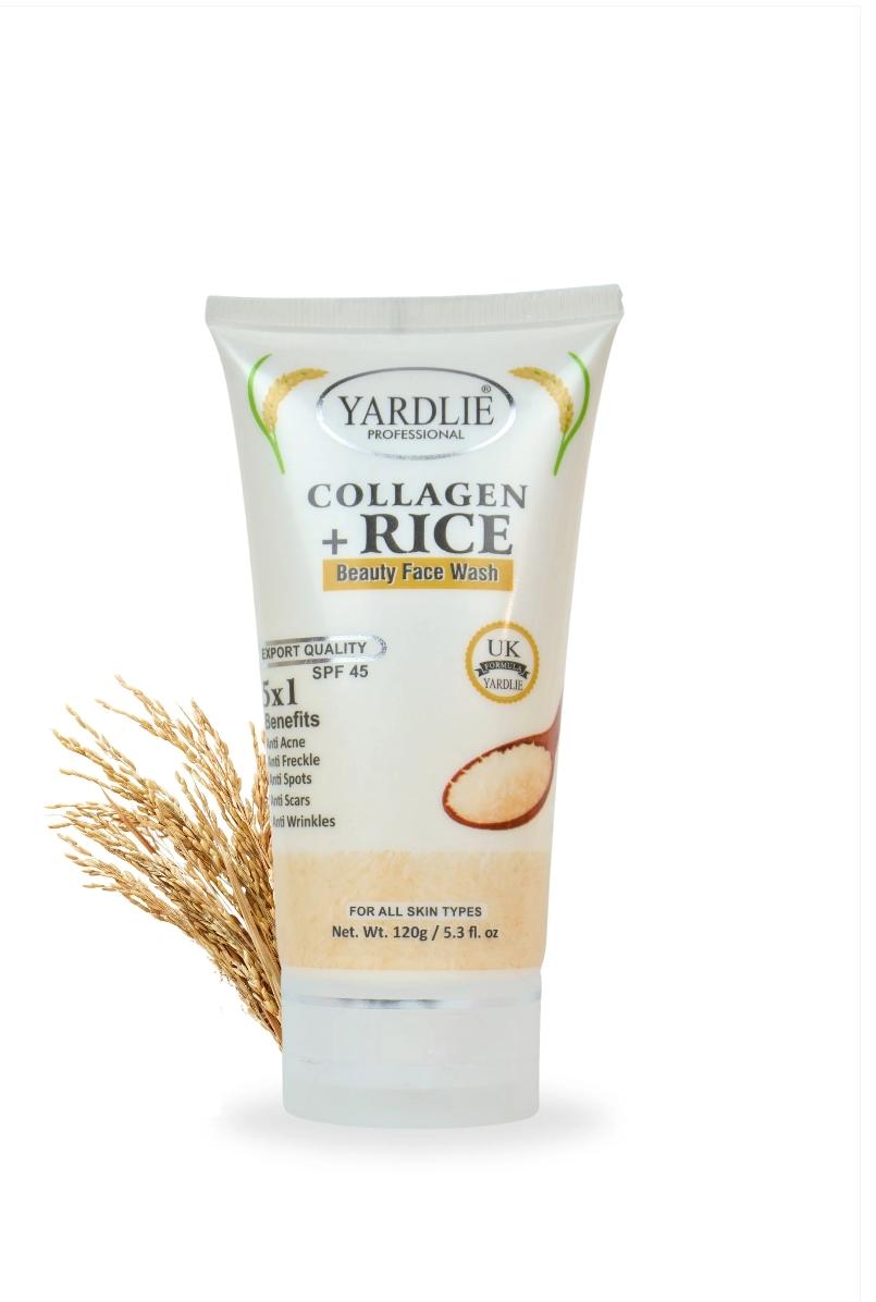 Yardlie Collagen + Rice Beauty Face Wash 120ml – Firm, Brighten, and Revitalize Your Skin