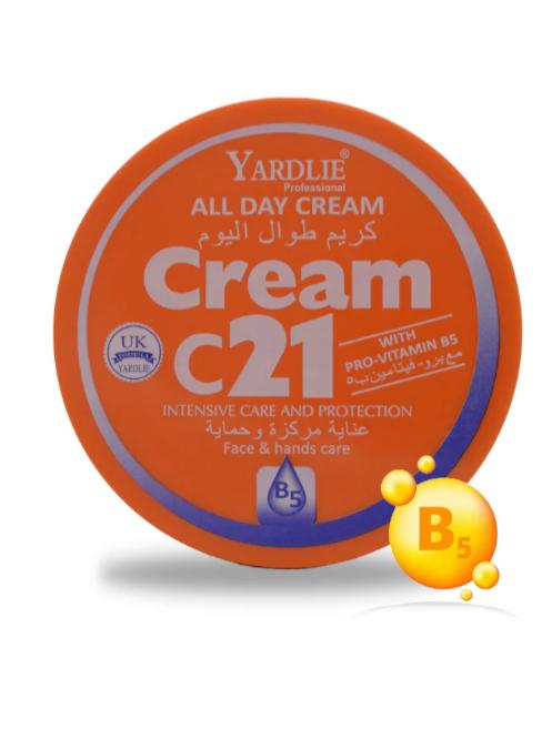 Yardley C21 Moisturizing Cream with Vitamin B5 – 200g of Ultimate Hydration & Skin Repair