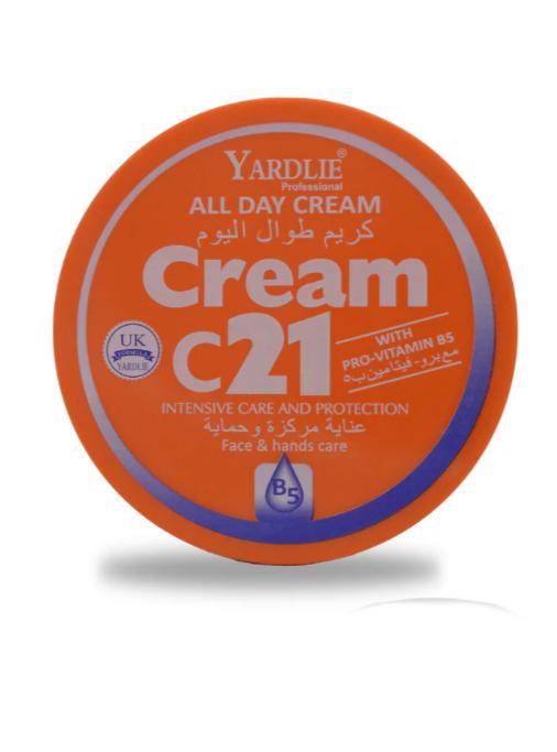 Yardley C21 Moisturizing Cream with Vitamin B5 – 200g of Ultimate Hydration & Skin Repair