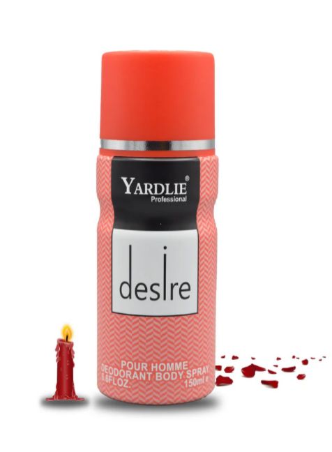 Yardley Desire Body Spray – 150ml of Captivating, Long-Lasting Fragrance