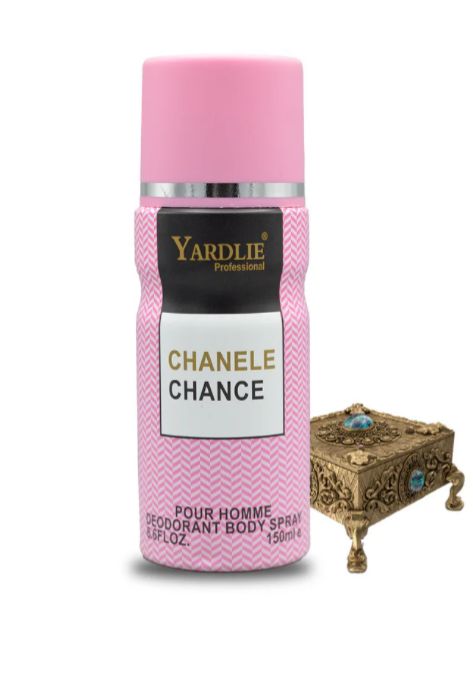 Yardley CHANELE CHANCE Body Spray – 150ml of Elegant, Refreshing Fragrance