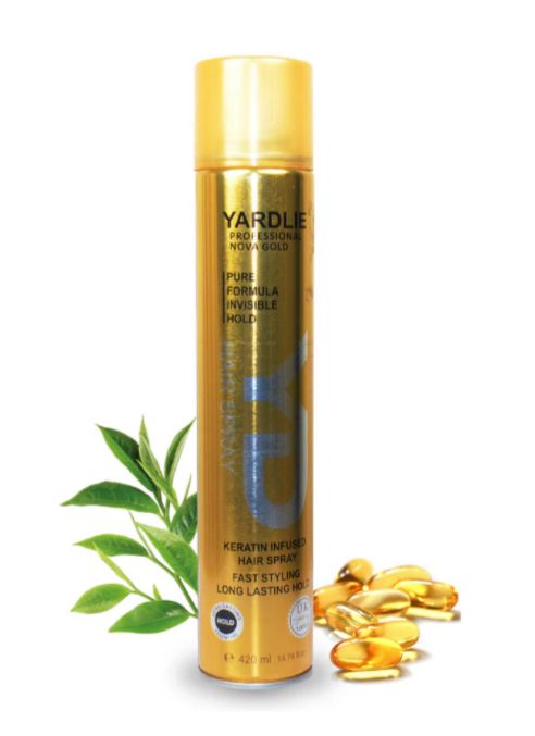 Yardley Nova Gold Hair Spray – Ultimate Hold & Shine for Radiant, All-Day Styling