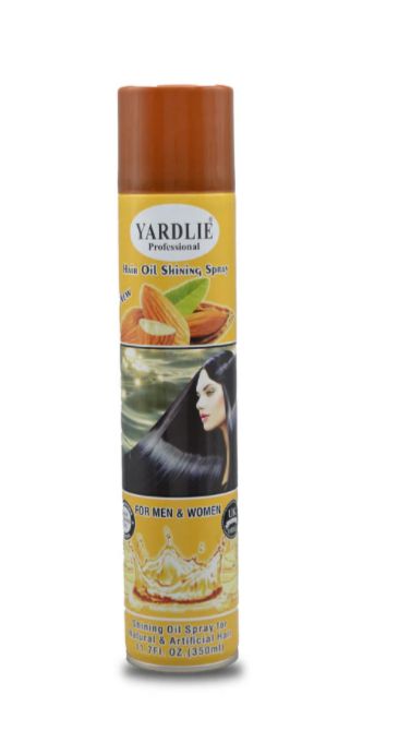 Yardley Hair Shining Spray Almond 350ml – Silky Smooth, Nourished Shine with a Touch of Luxury